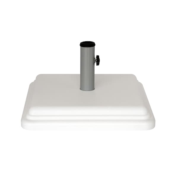 Prefilled Umbrella Stand Base for Patio Table, 40lbs., White